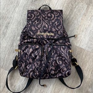 Cute victoria’s Secret black lace backpack